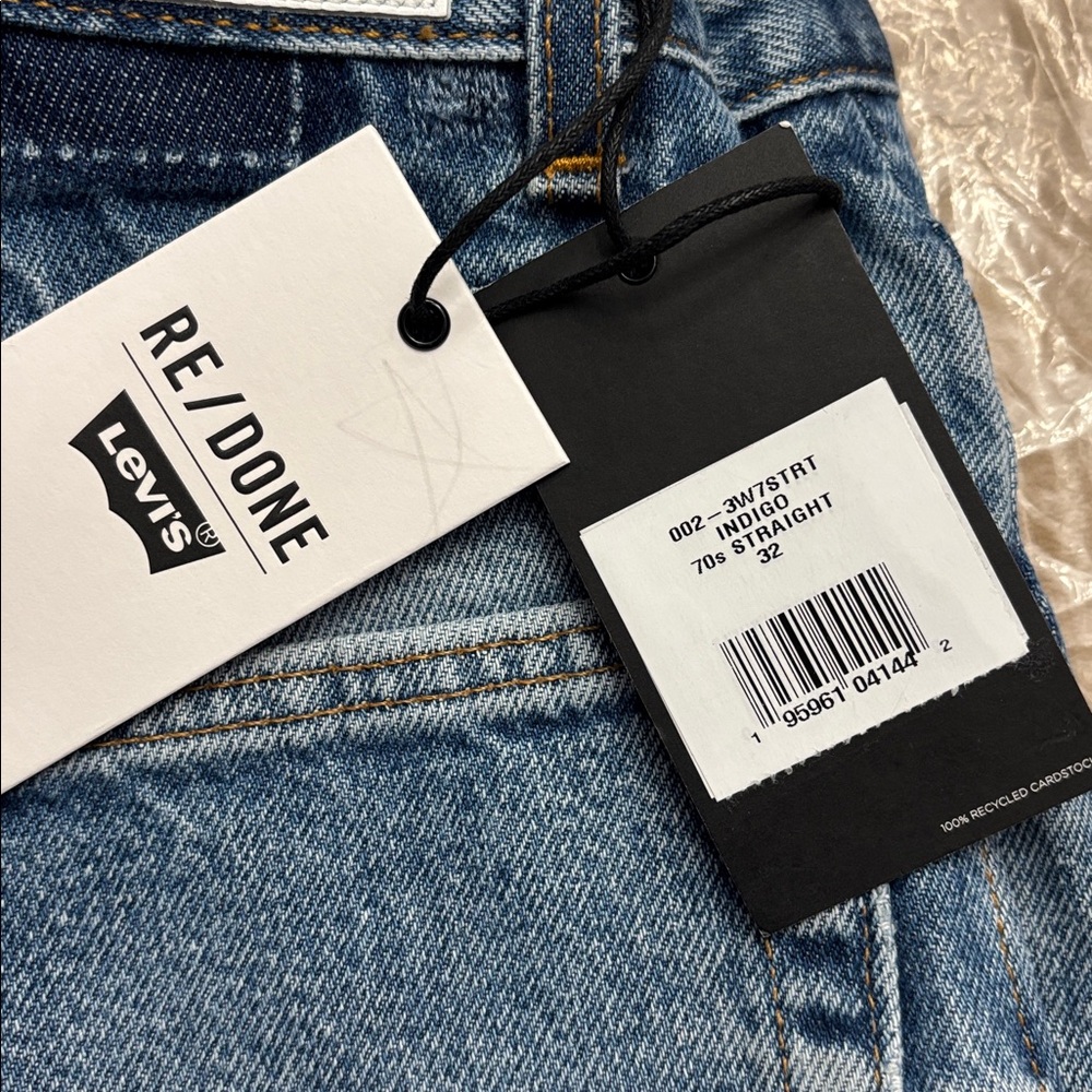 BNWT Levi’s x REDONE indigo 70s straight jeans - Picture 3 of 14